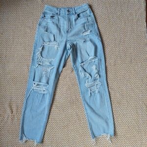 American Eagle Outfitters Sky Blue Ripped Jeans Size 2